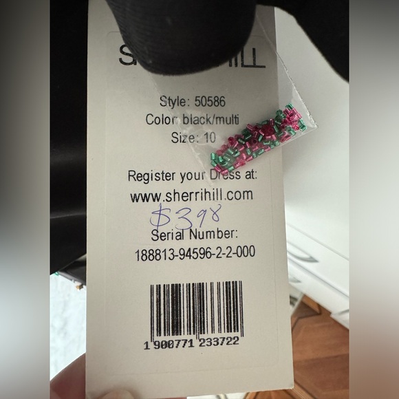 NWT SHERRI HILL 2 PCS TOP AND SKIRT SET SEQUINED FLORAL BEADED MINI DRESS 50586 - Picture 6 of 6